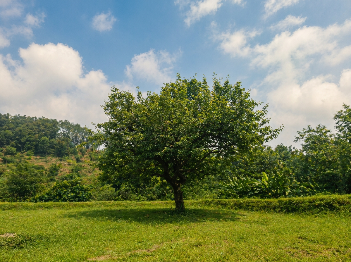 A solitary ancient tree at the heart of Mayel Farm